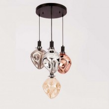 Şeker 3+1 Cam Sarkıt (Bakır Füme Bal Krom )