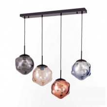 Çoklu Balon Sıralı 4´lü Cam Sarkıt (Bakır Füme Bal Krom)