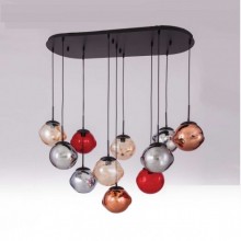 Elips Balon 11´li Cam Sarkıt (Bakır Krom Füme Bal Kırmızı - Karışık Renkler )