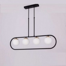 Yiğit Sıralı 4´lü Opal Camlı Avize (Beyaz)