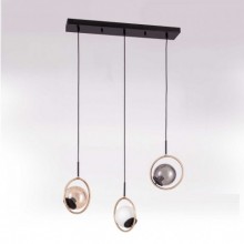 Kardelen Yuvarlak Sıralı 3´lü Eskitme Avize (Beyaz Bal Füme)