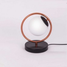 Kardelen Yuvarlak Lak Masa Lambası (Beyaz)