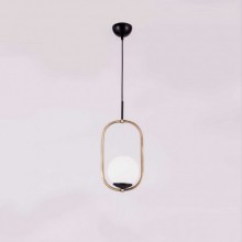 Kardelen Oval Tekli Top Camlı Eskitme Sarkıt (Beyaz)