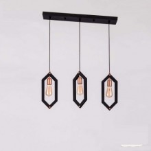 Altıgen Sıralı 3´lü Sarkıt (Siyah)