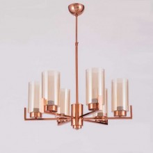 Dekor 6´lı Bakır Lak Avize (Bal)