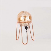 Tasarım Lak Bakır Masa Lambası (Bal)