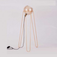 Tasarım Kısa Lak Bakır Lambader (Bal)